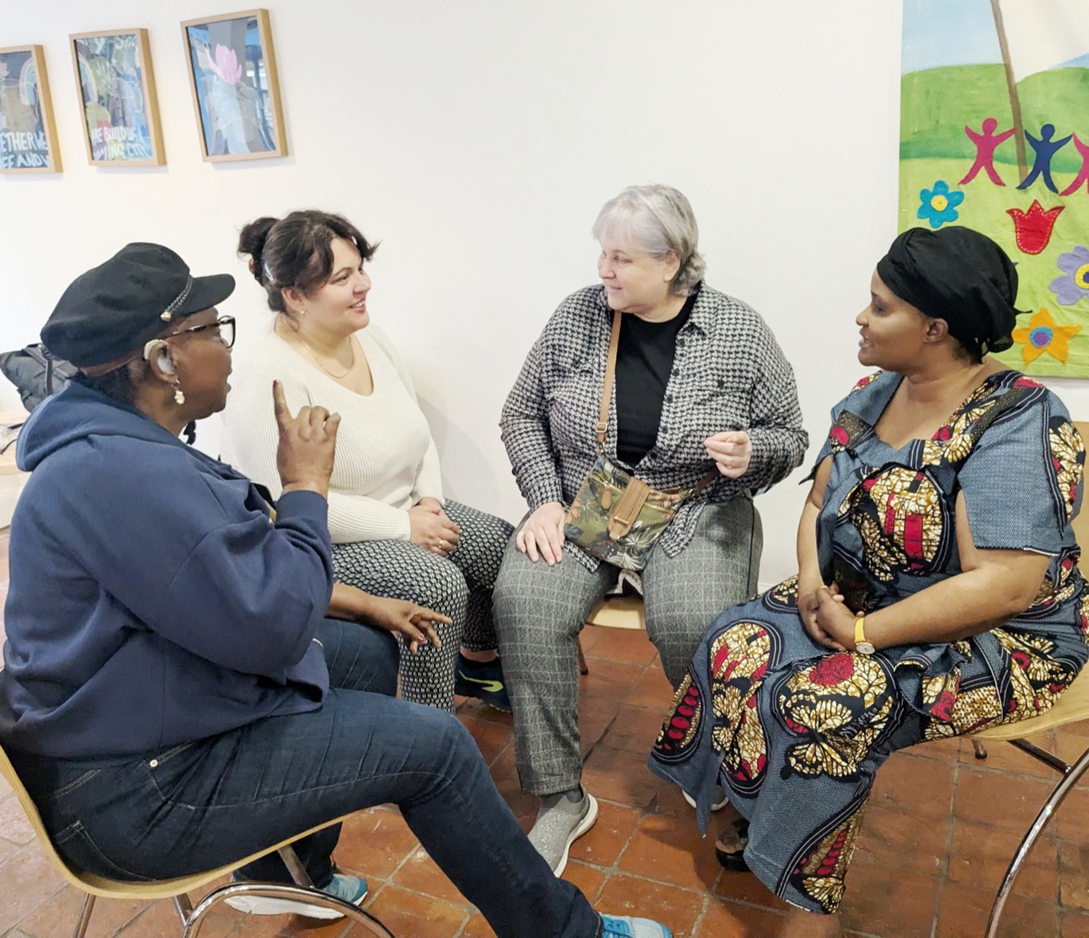 A small group in conversation